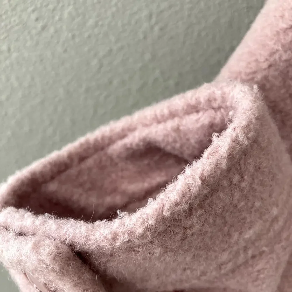 Gap Boucle Jacket - Button Front Collar - Antique Pink - Small